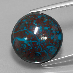 9.97 ct Multicolor Chrysocolla Gemstone, Chrysocolla Gem in Round Cabochon Shape for Sale.