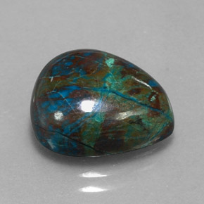 7.15 ct Multicolor Chrysocolla Stone, Natural Chrysocolla in Pear Cabochon Shape for Sale