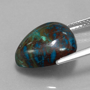 Chrysocolla Gemstone in 14.1 x 12.3 mm Size for Sale, Chrysocolla Stone in Multicolor Color