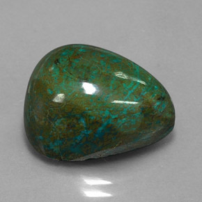 15.79 ct Multicolor Chrysocolla Stone, Natural Chrysocolla in Pear Cabochon Shape for Sale