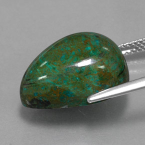 Chrysocolla Gemstone in 16.7 x 12.8 mm Size for Sale, Chrysocolla Stone in Multicolor Color
