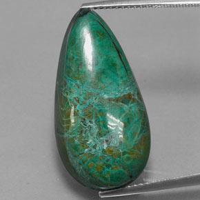 22.00 ct Multicolor Chrysocolla Gemstone, Chrysocolla Gem in Pear Cabochon Shape for Sale.