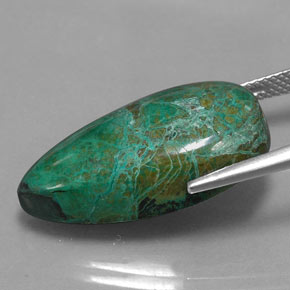 Chrysocolla Gemstone in 25.3 x 12.8 mm Size for Sale, Chrysocolla Stone in Multicolor Color
