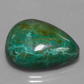 30.46 ct Multicolor Chrysocolla Stone, Natural Chrysocolla in Pear Cabochon Shape for Sale