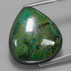 25.83 ct Multicolor Chrysocolla Gemstone, Chrysocolla Gem in Pear Cabochon Shape for Sale.