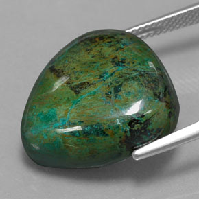 Chrysocolla Gemstone in 19.3 x 17.7 mm Size for Sale, Chrysocolla Stone in Multicolor Color