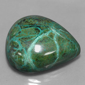 48.65 ct Multicolor Chrysocolla Stone, Natural Chrysocolla in Pear Cabochon Shape for Sale