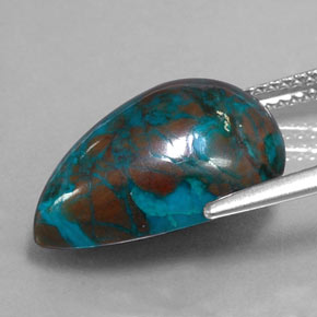 Chrysocolla Gemstone in 18 x 13 mm (calibrated) Size for Sale, Chrysocolla Stone in Multicolor Color