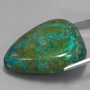 Chrysocolla Gemstone in 36.1 x 30.5 mm Size for Sale, Chrysocolla Stone in Multicolor Color