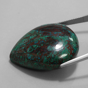 Chrysocolla Gemstone in 34.2 x 30.6 mm Size for Sale, Chrysocolla Stone in Multicolor Color