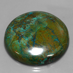 105.45 ct Multicolor Chrysocolla Stone, Natural Chrysocolla in Round Cabochon Shape for Sale