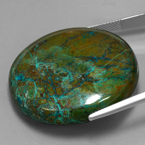 Chrysocolla Gemstone in 36 mm Size for Sale, Chrysocolla Stone in Multicolor Color