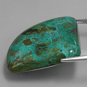 Chrysocolla Gemstone in 30.3 x 25.9 mm Size for Sale, Chrysocolla Stone in Multicolor Color