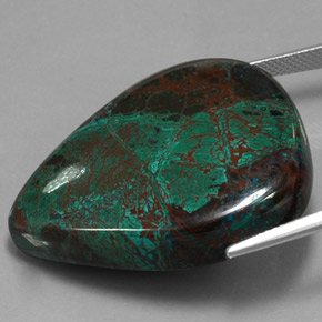 Chrysocolla Gemstone in 35 x 28.1 mm Size for Sale, Chrysocolla Stone in Multicolor Color