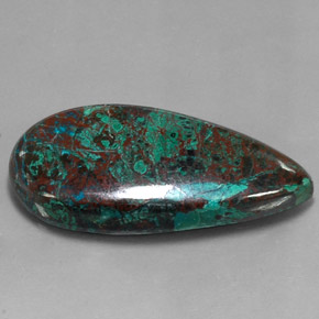 58.53 ct Multicolor Chrysocolla Stone, Natural Chrysocolla in Pear Cabochon Shape for Sale