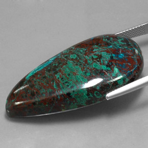 Chrysocolla Gemstone in 40.1 x 19.9 mm Size for Sale, Chrysocolla Stone in Multicolor Color