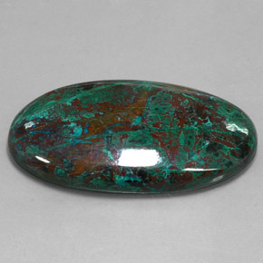70.08 ct Multicolor Chrysocolla Stone, Natural Chrysocolla in Oval Cabochon Shape for Sale
