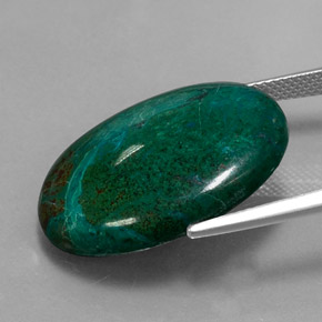 Chrysocolla Gemstone in 25.1 x 18.2 mm Size for Sale, Chrysocolla Stone in Multicolor Color