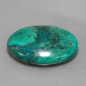 19.68 ct Multicolor Chrysocolla Stone, Natural Chrysocolla in Oval Cabochon Shape for Sale