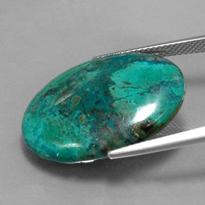 Chrysocolla Gemstone in 25.1 x 18.3 mm Size for Sale, Chrysocolla Stone in Multicolor Color