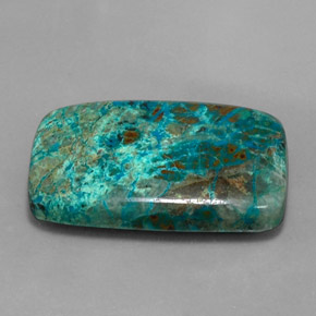 34.02 ct Multicolor Chrysocolla Stone, Natural Chrysocolla in Baguette Cabochon Shape for Sale