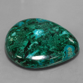 95.08 ct Multicolor Chrysocolla Stone, Natural Chrysocolla in Pear Cabochon Shape for Sale