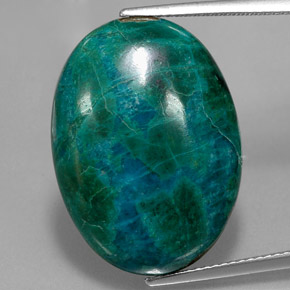 24.03 ct Multicolor Chrysocolla Gemstone, Chrysocolla Gem in Oval Cabochon Shape for Sale.