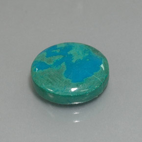 6.98 ct Multicolor Chrysocolla Stone, Natural Chrysocolla in Round Cabochon Shape for Sale