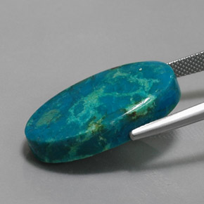Chrysocolla Gemstone in 25.7 x 14.6 mm Size for Sale, Chrysocolla Stone in Multicolor Color