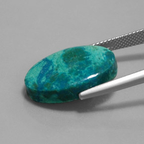 Chrysocolla Gemstone in 19.9 x 13.9 mm Size for Sale, Chrysocolla Stone in Multicolor Color