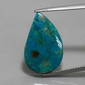 8.50 ct Multicolor Chrysocolla Gemstone, Chrysocolla Gem in Fancy Cabochon Shape for Sale.