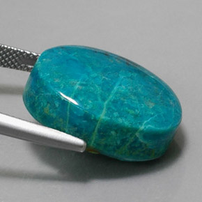 Chrysocolla Gemstone in 20 x 15 mm (calibrated) Size for Sale, Chrysocolla Stone in Multicolor Color