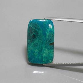 13.35 ct Multicolor Chrysocolla Gemstone, Chrysocolla Gem in Cushion Cabochon Shape for Sale.