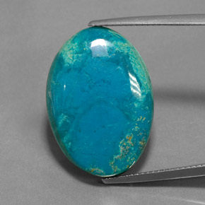 13.12 ct Multicolor Chrysocolla Gemstone, Chrysocolla Gem in Oval Cabochon Shape for Sale.