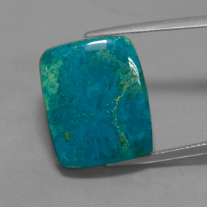 17.50 ct Multicolor Chrysocolla Gemstone, Chrysocolla Gem in Baguette Cabochon Shape for Sale.