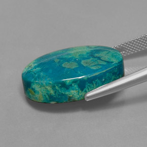Chrysocolla Gemstone in 22.6 x 15 mm Size for Sale, Chrysocolla Stone in Multicolor Color