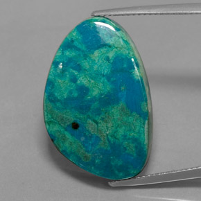 21.93 ct Multicolor Chrysocolla Gemstone, Chrysocolla Gem in Fancy Cabochon Shape for Sale.