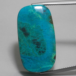 31.88 ct Multicolor Chrysocolla Gemstone, Chrysocolla Gem in Cushion Cabochon Shape for Sale.