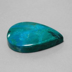 30.57 ct Multicolor Chrysocolla Stone, Natural Chrysocolla in Pear Cabochon Shape for Sale