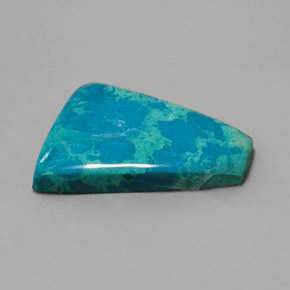 14.94 ct Multicolor Chrysocolla Stone, Natural Chrysocolla in Trapezoid Cabochon Shape for Sale