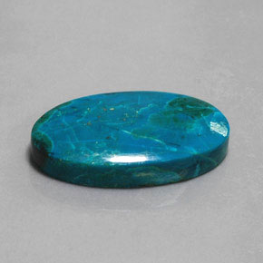 28.73 ct Multicolor Chrysocolla Stone, Natural Chrysocolla in Oval Cabochon Shape for Sale