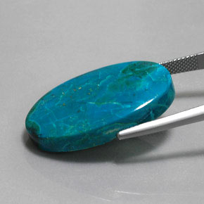 Chrysocolla Gemstone in 29.5 x 16.9 mm Size for Sale, Chrysocolla Stone in Multicolor Color
