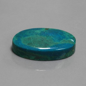 27.04 ct Multicolor Chrysocolla Stone, Natural Chrysocolla in Oval Cabochon Shape for Sale