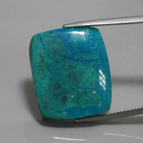 24.24 ct Multicolor Chrysocolla Gemstone, Chrysocolla Gem in Baguette Cabochon Shape for Sale.