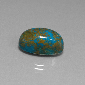 10.67 ct Multicolor Chrysocolla Stone, Natural Chrysocolla in Oval Cabochon Shape for Sale