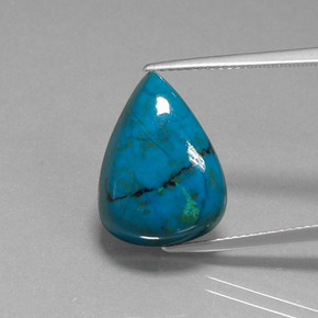 13.32 ct Multicolor Chrysocolla Gemstone, Chrysocolla Gem in Pear Cabochon Shape for Sale.