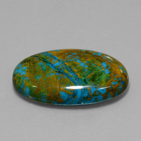 51.42 ct Multicolor Chrysocolla Stone, Natural Chrysocolla in Oval Cabochon Shape for Sale