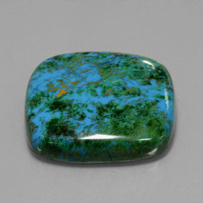 120.92 ct Multicolor Chrysocolla Stone, Natural Chrysocolla in Cushion Cabochon Shape for Sale