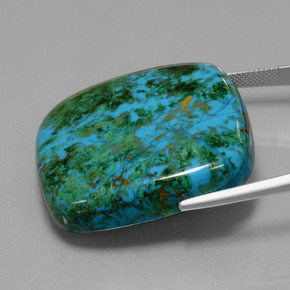 Chrysocolla Gemstone in 35.8 x 32.3 mm Size for Sale, Chrysocolla Stone in Multicolor Color