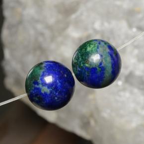 17.49 ctw Multicolor Chrysocolla Stones, Natural Chrysocolla in Drilled Sphere Shape for Sale